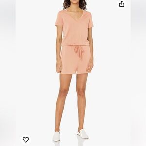 Amazon Essentials new pink soft terry  romper.